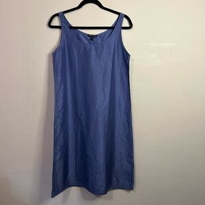Eileen Fisher Blue Silk Shift Dress